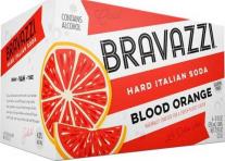 Bravazzi Blood Orange Hard Italian Soda (6 pack 12oz cans) (6 pack 12oz cans)