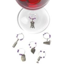 Charming Winery Pewter (wine Charms 6 Per Pack)